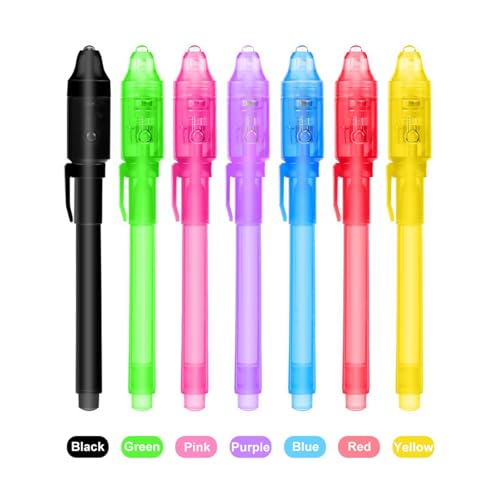 Acunny Stift für geheime Nachrichten | Zauberstifte | Top Secret UV-Stift Magic Secret Marker Kid Pens für geheime Geburtstagsnachrichten, Partys, die geheime Informationen schreiben von Acunny