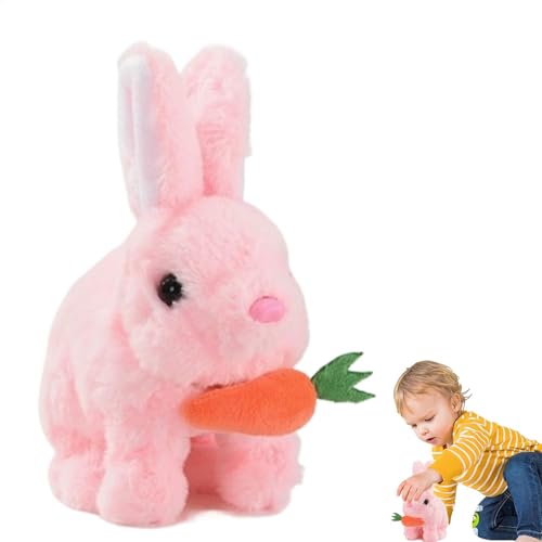 Acunny Stoffed Bunny Doll, hüpfte Hasenspielzeug - Cartoon Moving Educational Plush Toy | Entzückende sprechende Tierpuppe, Innenkultur für Wohnzimmer, Schlafzimmer, Arbeitszimmer von Acunny