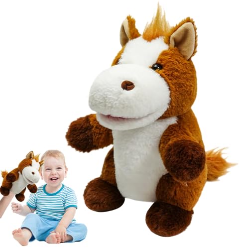 Acunny Stofftierhandpuppen,Weiche Stofftierpuppen | 9,84 Zoll süße Stofftierpuppen | Plüsch-Handpuppen zum Geschichtenerzählen für und Mädchen von Acunny