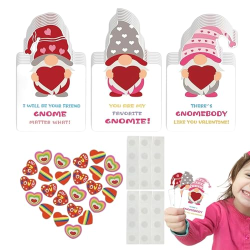 Acunny -Valentinstagkarten,Kinder-Valentinstag-karten,24X e Grußkarten-Set | Valentinstag-Grußkarten für Kinder, Mädchen und von Acunny