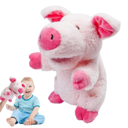 Acunny Weiche Stofftierpuppe, Handpuppe mit funktionierendem Mund | 9,84 Zoll süße Stofftierpuppen - Plüsch-Handpuppen zum Geschichtenerzählen für und Mädchen von Acunny