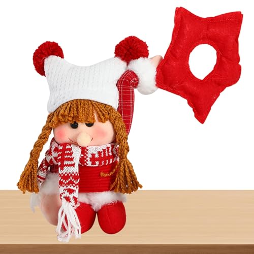 Acunny Weihnachtspuppe, Weihnachtspuppen für Kinder - Festliche Figuren Puppe - Stehende Weihnachtsfigur, Ornamente, Mädchenfiguren, Puppenornament für die Inneneinrichtung von Acunny