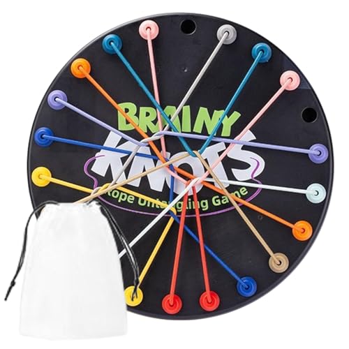 Brainy Knots Rope Untangling Strategie Brettspiel, Brainy Knots Rope Untangling Tisch Strategie Brettspiel Rope Challenge Puzzle Knobelspiel Mit Seil Logik Strategiespiel von Acunny