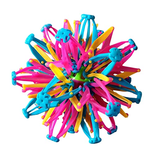 Expandable Ball - Hoberman Sphere Teleskopkugel - P-lastic Expanding Magic Ball - Atembälle Expandable Ball Zappeln Spielzeug,Hand Fangen Atmen Blume Bälle, Größere Kugel Versenkbare Veränderbar von Acunny