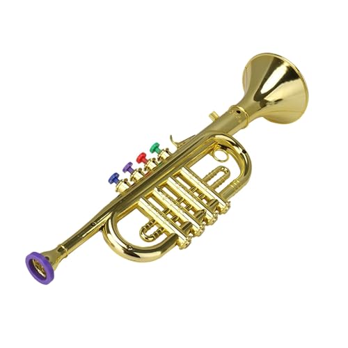 Instrument Ornament Vergoldet, Miniatur Trompete Modell, Kupfer Miniatur Trompete Trompete Trompete Kinder Kinder Trompete Deko Parade Musik Trompeten Spielzeug Aus Kunststoff von Acunny