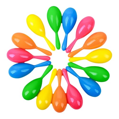 Acvxulfs 25 Stück Maracas für Kinder, Maracas Mini Maracas Spielzeug Krachmacher Musikinstrumente für Kleinkinder Partygeschenke von Acvxulfs