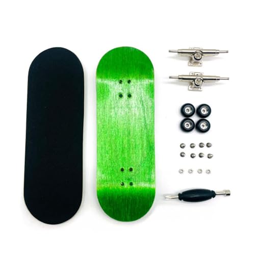 Acvxulfs Finger-Skateboard-Board, Breite 32 Mm, Professionelles Fingertip-Skateboard Aus Ahorn, Double Rocker, Mini-Skateboard, Grün von Acvxulfs