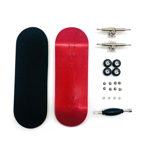 Acvxulfs Finger Skateboard Board Breite 32mm Professionelles Ahorn Fingertip Skateboard Double Rocker Mini Skateboard Rot von Acvxulfs