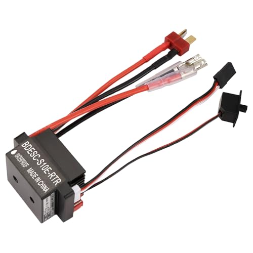 Acvxulfs RC Hobby 60A ESC Bürstenmotor-Drehzahlregler mit 2A BEC Hochspannung 6-12V Bürsten-ESC für RC-Schiff & RC-Car-ESC,B von Acvxulfs