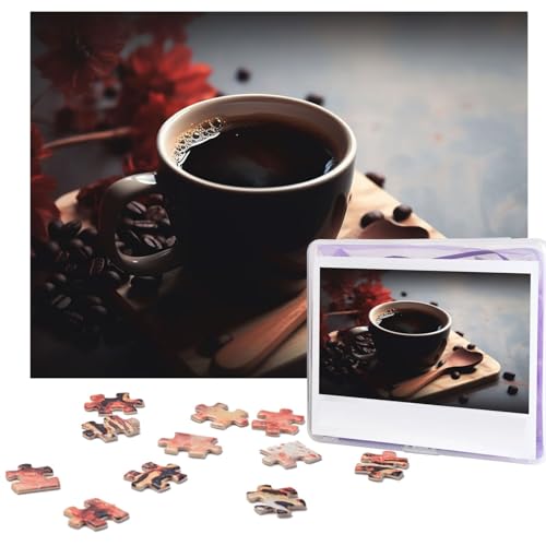 Black Coffe Puzzles 500 Pieces Personalized Jigsaw Puzzles for Adults Photo Puzzle Wooden Puzzle Gift Home Art Wall Hanging Decor for Birthday Wedding Valentine's Day Anniversary von AdaNti