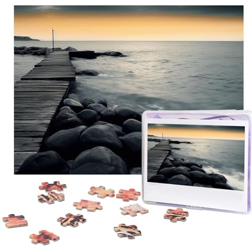 Black Sea Puzzles 500 Teile Personalisierte Puzzles für Erwachsene Fotopuzzle Holzpuzzle Geschenk Home Art Wandbehang Dekor für Geburtstag Hochzeit Valentinstag Jahrestag von AdaNti