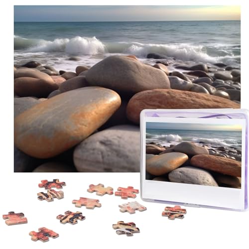 Coast Rock Puzzles 500 Teile Personalisierte Puzzles für Erwachsene Fotopuzzle Holzpuzzle Geschenk Home Art Wandbehang Dekor für Geburtstag Hochzeit Valentinstag Jahrestag von AdaNti