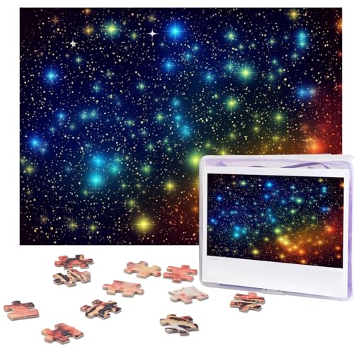 Sterne Puzzles 500 Teile Personalisierte Puzzles für Erwachsene Fotopuzzle Holzpuzzle Geschenk Home Art Wandbehang Dekor für Geburtstag Hochzeit Valentinstag Jahrestag von AdaNti