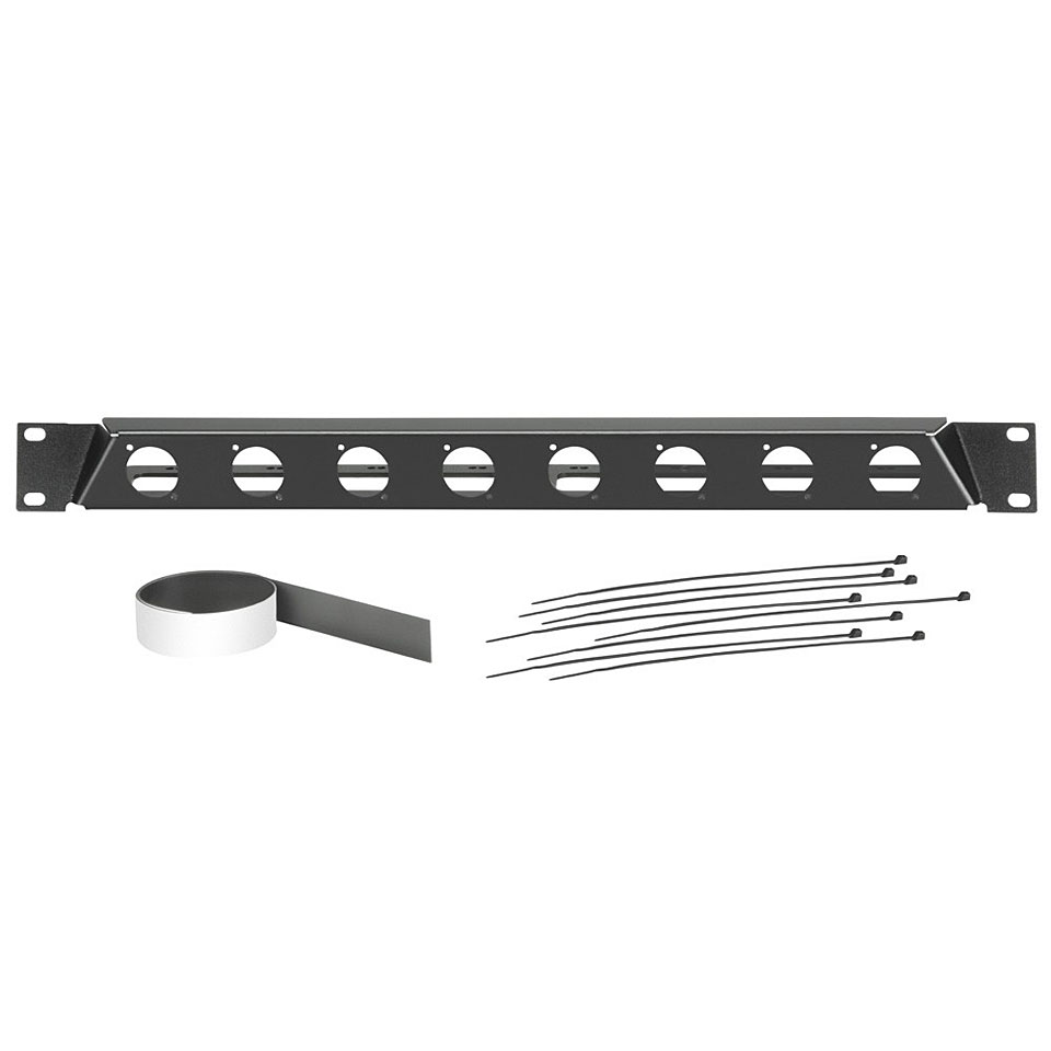 Adam Hall 19" Parts 872230 Angled Rack Panel for 8 x D-TYPE Sockets von Adam Hall