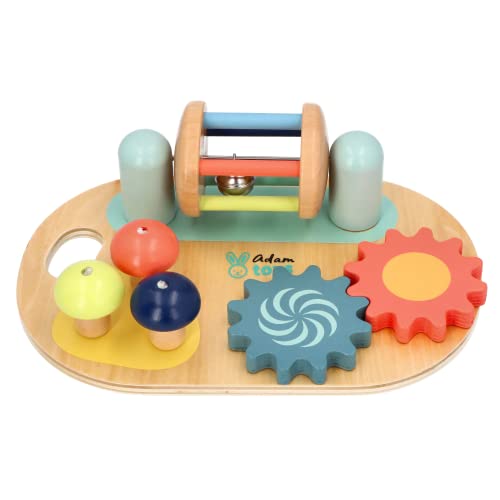 AdamToys Joy Mini Spieltafel Montessori Busy Board aus Holz für Babys von AdamToys