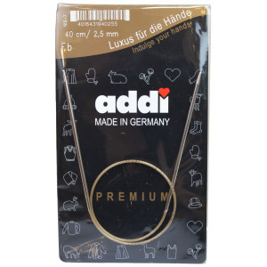 Addi Turbo Rundstricknadeln Messing 40cm 2,50mm / 15.7in US1½ von Addi