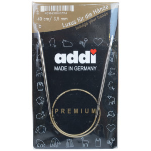 Addi Turbo Rundstricknadeln Messing 40cm 3,50mm / 15.7in US4 von Addi