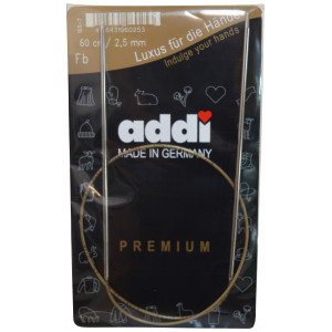 Addi Turbo Rundstricknadeln Messing 60cm 2,50mm / 23.6in US1½ von Addi