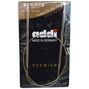 Addi Turbo Rundstricknadeln Messing 60cm 4,50mm / 23.6in US7 von Addi