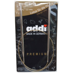 Addi Turbo Rundstricknadeln Messing 60cm 5,00mm / 23.6in US8 von Addi