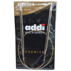 Addi Turbo Rundstricknadeln Messing 60cm 6,50mm / 23.6in US10½ von Addi