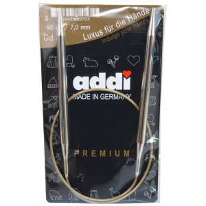 Addi Turbo Rundstricknadeln Messing 60cm 7,00mm / 23.6in US10¾ von Addi