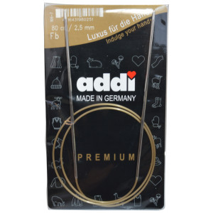 Addi Turbo Rundstricknadeln Messing 80cm 2,50mm / 31.5in US1½ von Addi