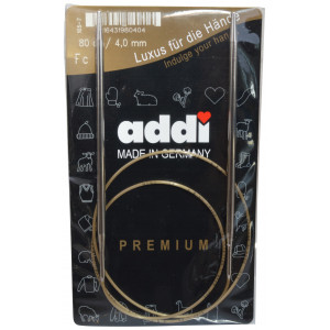 Addi Turbo Rundstricknadeln Messing 80cm 4,00mm / 31.5in US6 von Addi