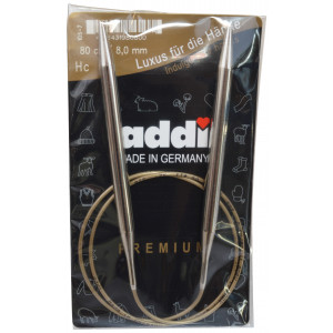 Addi Turbo Rundstricknadeln Messing 80cm 8,00mm / 31.5in US11 von Addi