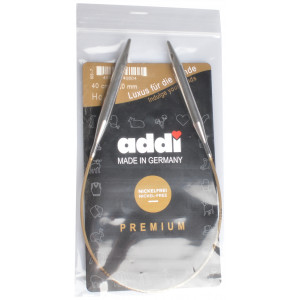 Addi Turbo Rundtsricknadeln Messing 40cm 8,00mm / 15.7in US11 von Addi