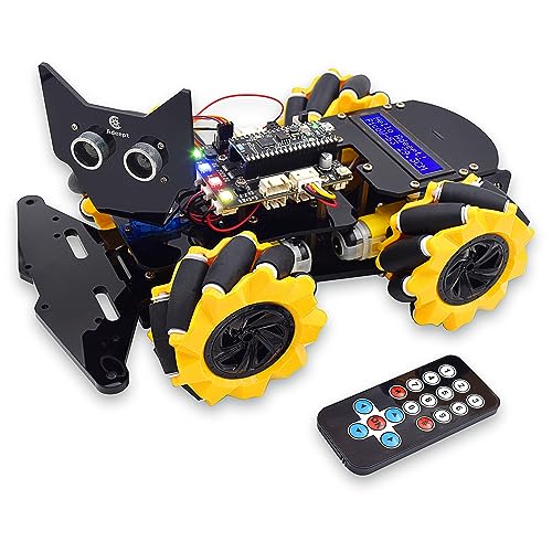 Adeept 4WD Omni-Directional Mecanum Wheels Robotic Car Kit for ESP32-S3 | Banana Pi PicoW-S3 DIY STEM Remote Controlled Educational Robot Kit with LCD Display, Python Code & PDF Tutorials von Adeept