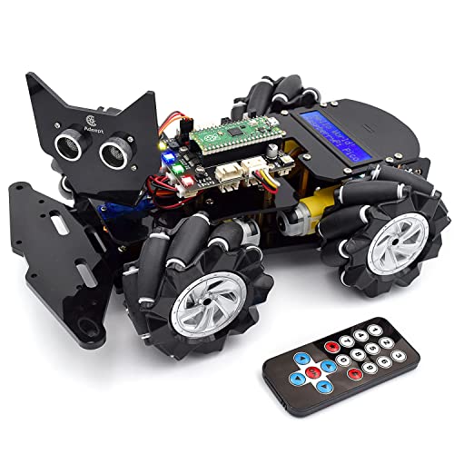 Adeept 4WD Omni-Directional Mecanum Wheels Robotic Car Kit for Raspberry Pi Pico DIY STEM Remote Controlled Educational Robot Kit with LCD Display and Tutorials von Adeept