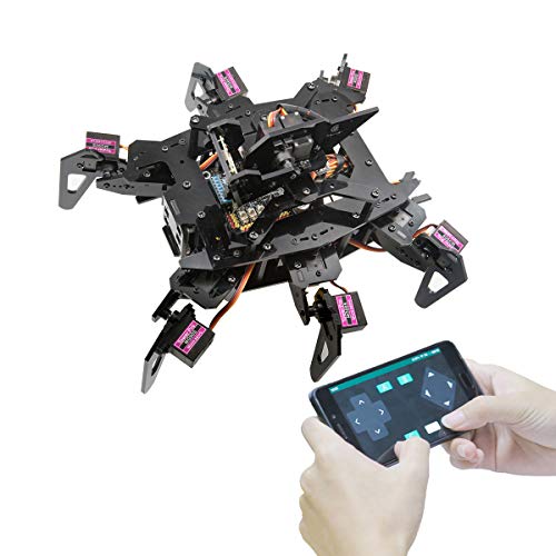 Adeept RaspClaws Hexapod Spider Robot Kit für Raspberry Pi 4/3 Modell B+/B, STEAM Crawling Robot, OpenCV-Zielverfolgung, Videoübertragung, Raspberry Pi Robot mit PDF-Handbuch von Adeept