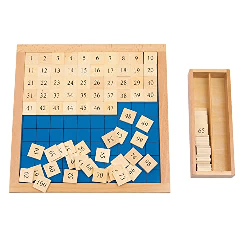 Adena Montessori Zahlenbrett 1–100 aus Holz – Mathe Lernspielzeug für Kinder ab 3 Jahren – Rechenbrett mit 100 Zahlenplättchen & Aufbewahrungsbox – Montessori Mathematik Material Adena Montessori Zahlenbrett 1–100 aus Holz – Mathe Lernspielzeug für Kinder ab 3 Jahren – Rechenbrett mit 100 Zahlenplättchen & Aufbewahrungsbox – Montessori Mathematik Material von Adena Montessori