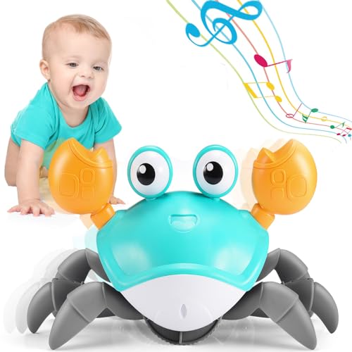 Adeokay Krabbe Baby Spielzeug ab 1 2 3 Jahr, Spielzeug ab 6 7 8 9 10 Monate Kinderspielzeug ab 1-3 Jahre Junge Mädchen Geschenk für Kinder Tummy Time Toys Krabbelspielzeug Baby Ostergeschenke Kinder von Adeokay