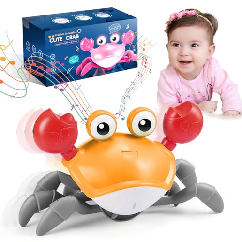 Adeokay Spielzeug ab 6 7 8 9 10 Monate, Kinderspielzeug ab 1-3 Jahre Krabbe Baby Spielzeug 1 2 3 Jahr Geschenk für Kinder Geburtstag Tummy Time Toys Krabbelspielzeug von Adeokay