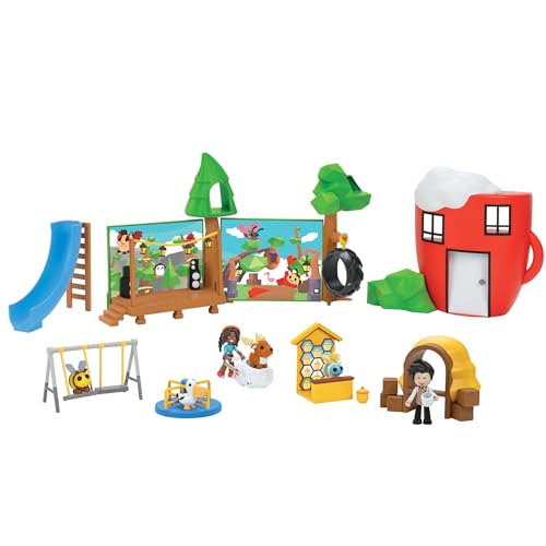 Adopt Me! AME0019 - Café und Spielplatz Deluxe Spielset, offizielles 23-teiliges Set mit exklusivem Spielcode von Adopt Me!