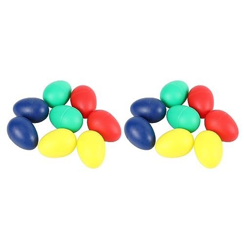 Adririv 16 Stücke Spielerische Kunststoff Percussion Musical Ei Maracas Egg Shakers Kinder Spielzeug-4 von Adririv