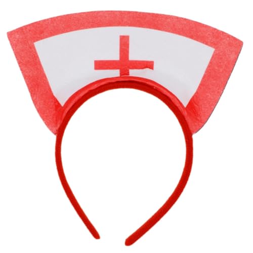 Adrosstoller Animes Stirnband Krankenschwester Hut Hairhoop Cosplay Kostüm Kopfbedeckung Dress Up Haarschmuck von Adrosstoller