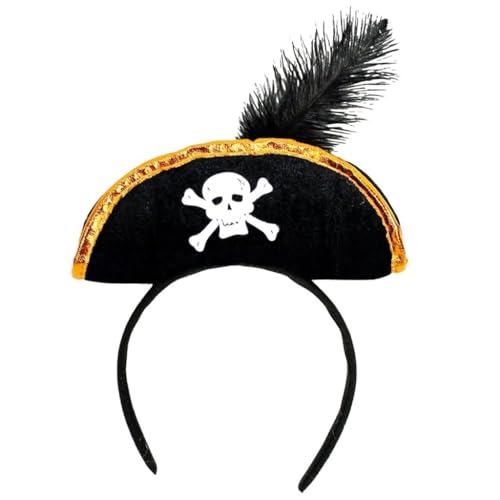 Adrosstoller Piratenkapitän Hut für Damen Herren Unisex Halloween Kostüm Piratenhut Partyhut von Adrosstoller