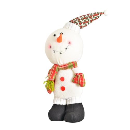 Adsfvs Ausgestopfter Schneemann,Schneemann-Stofftier, Niedliche Schneemann-Puppen-Weihnachtsdekorationen, Schneemann, weiches Kuscheltier, süßes Plüschtier für Kleinkinder, und Mädchen, weihnachtliche von Adsfvs