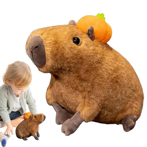 Adsfvs Capybara-Plüschtier, Capybara-Plüschtier,11,81 Zoll großes, ultraweiches Stofftier Capybara - Kuscheltiere für Kinder, realistische Plüsch-Wurfkissen, geruchlose Heimdekoration für alle von Adsfvs