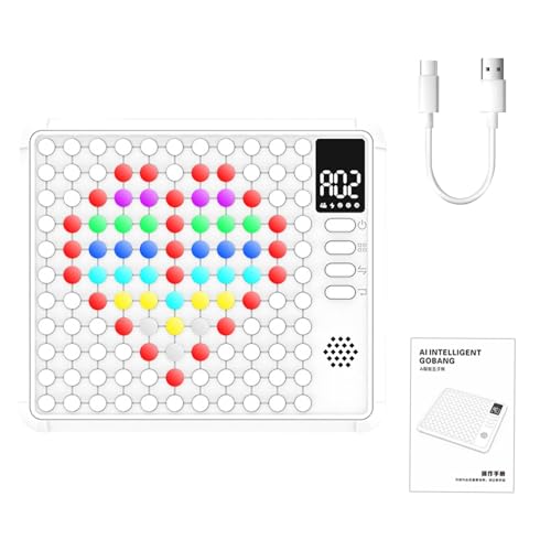 Adsfvs Connect 5 in A Row Dot Elektronisches Spiel,Connect 5 in A Row Game - Strategie-Brettspiele Spielzeug | Smart Chessboard Games Toys Elektronisches KI-Brettspiel für Reisen für Kinder ab 3 von Adsfvs