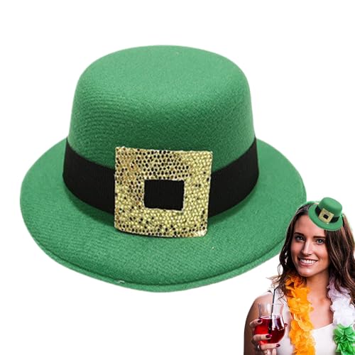 Adsfvs Grüner Zylinder, St. Patricks Day Hut | Irischer Feiertags-Zylinder,Grünes St. Patrick's Zylinderhut-Kostüm für Partys, Gastgeschenk und Baumspitzen-Zubehör von Adsfvs