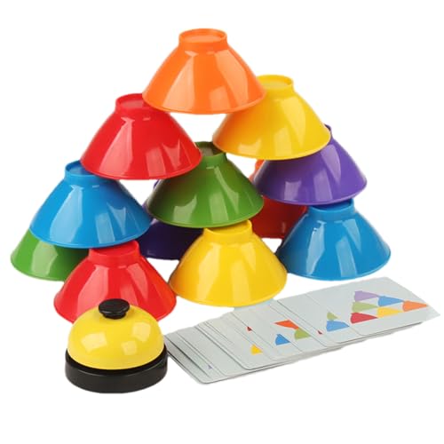 Adsfvs Kinder Stapelspiel,Regenbogen Schüsselstapel Spiel - Lernspielzeug Für Zuhause Unterwegs Kita Kindergarten Adsfvs Kinder Stapelspiel,Regenbogen Schüsselstapel Spiel - Lernspielzeug Für Zuhause Unterwegs Kita Kindergarten von Adsfvs