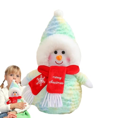 Adsfvs Niedliche Schneemann-Plüschpuppe, ausgestopfter Schneemann, Weihnachts-Schneemann-Plüsch, Niedliche Weihnachts-Schneemann-Figuren, 34,9 cm, für Freundin, Valentinstag, Kindergeburtstag von Adsfvs