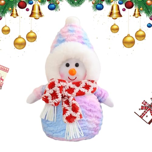 Adsfvs Niedliche Schneemann-Plüschpuppe, ausgestopfter Schneemann,Weihnachtsplüsch gefülltes süßes weiches Schneemannspielzeug - Niedliche Weihnachts-Schneemann-Figuren, 34,9 cm, für Freundin, von Adsfvs