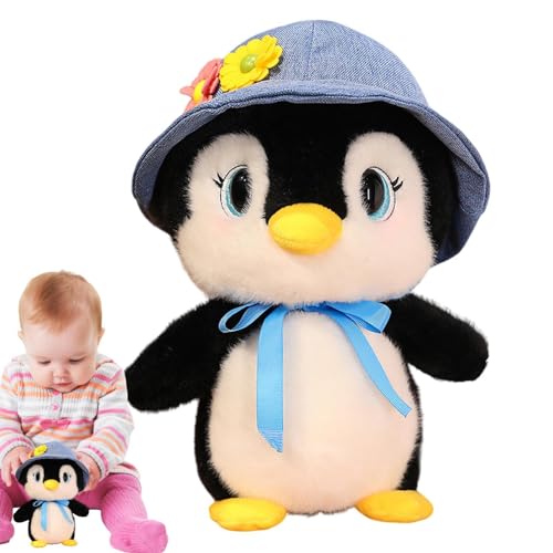 Adsfvs Pinguin-Plüschtier, Pinguin-Plüsch - Cartoon-Puppe Kuscheltiere Plüsch,9,8 Zoll weiches Pinguin-Plüschtier, Kinder-Plüschtierkissen für Kinder, Erwachsene, Mädchen und von Adsfvs