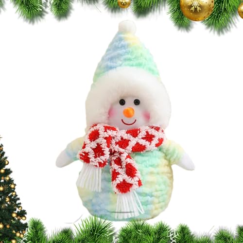 Adsfvs Schneemann-Plüsch, Schneemann-Puppe - Schneemann-Puppe mit Schal, Weihnachtsschneemann, gefüllter Plüsch | 13,8-Zoll-Schneemann-Puppe mit Schal für Kinder, Erwachsene, Mädchen und von Adsfvs