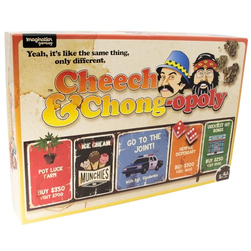 CHEECH & CHONG-OPOLY Toked Up Trading Game, Keep the Good Times Rollin', Play With Stoner Buds, Get Sky High, Munchies & Good Music Encouraged for Blissful Playtime & Relaxation, Cheech and Chong, von Adult Party Game Night